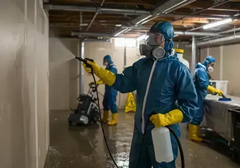 Basement Sanitization and Antimicrobial Treatment process in Woodland Park, CO