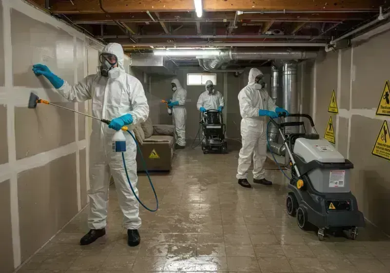 Basement Moisture Removal and Structural Drying process in Woodland Park, CO